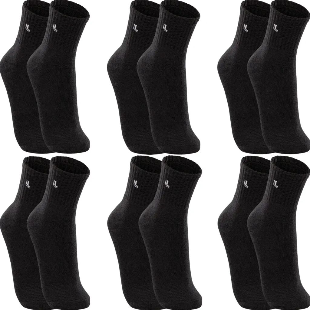 KIT 6 PARES MEIAS LUPO CANO MÉDIO ESPORTIVAS ACADEMIA