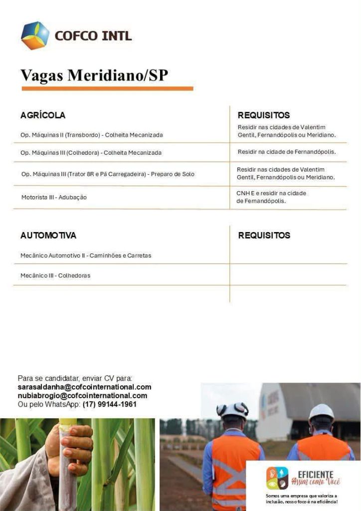 VAGAS NA COFCO