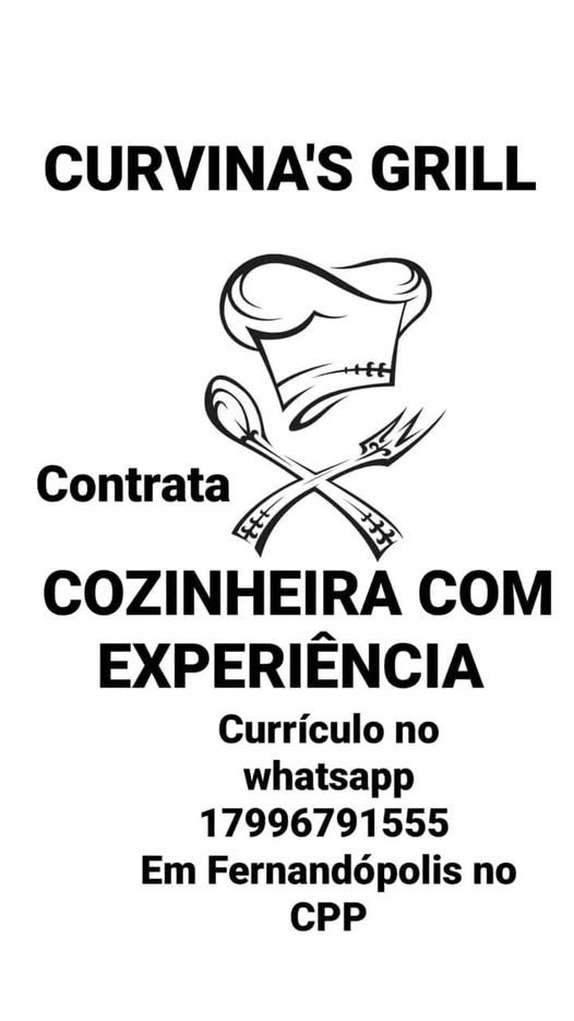 COZINHEIRA COM EXPERIENCIA