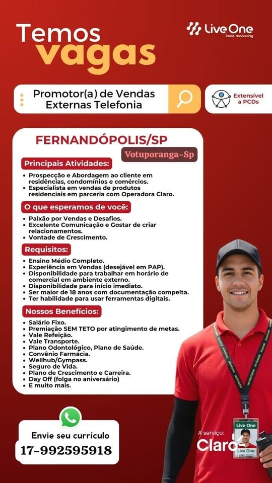 PROMOTOR(A) DE VENDAS EXTERNA