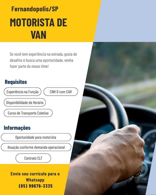 MOTORISTA DE VAN