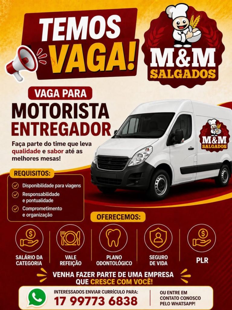 MOTORISTA ENTREGADOR