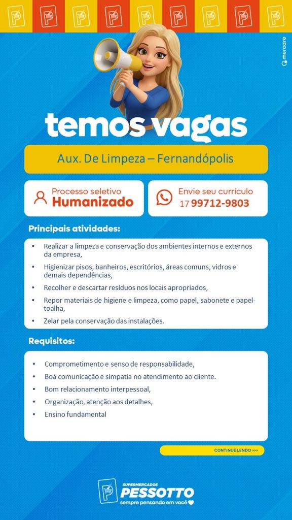 SUPERMERCADOS PESSOTO CONTRATA